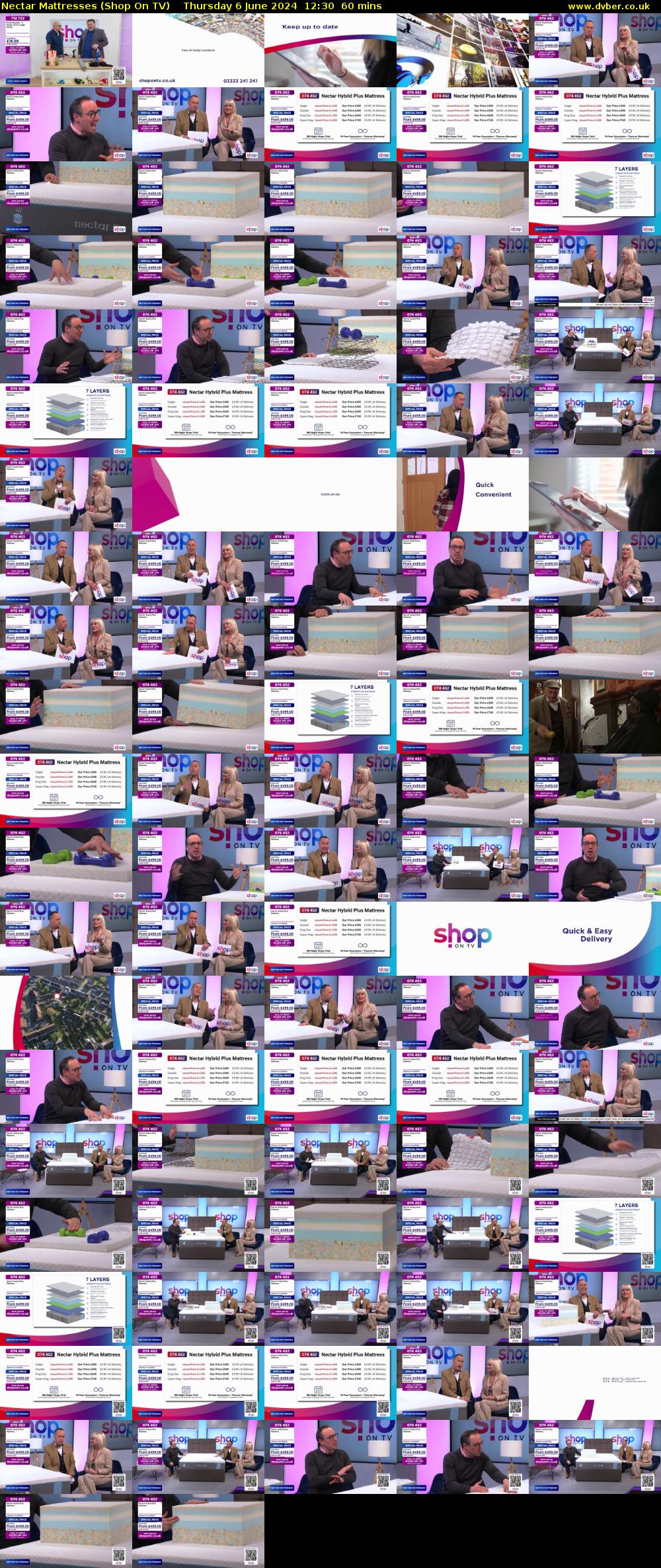 Nectar Mattresses (Shop On TV) Thursday 6 June 2024 12:30 - 13:30