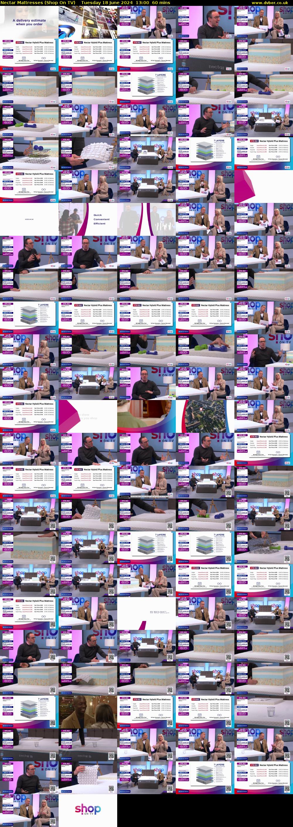 Nectar Mattresses (Shop On TV) Tuesday 18 June 2024 13:00 - 14:00