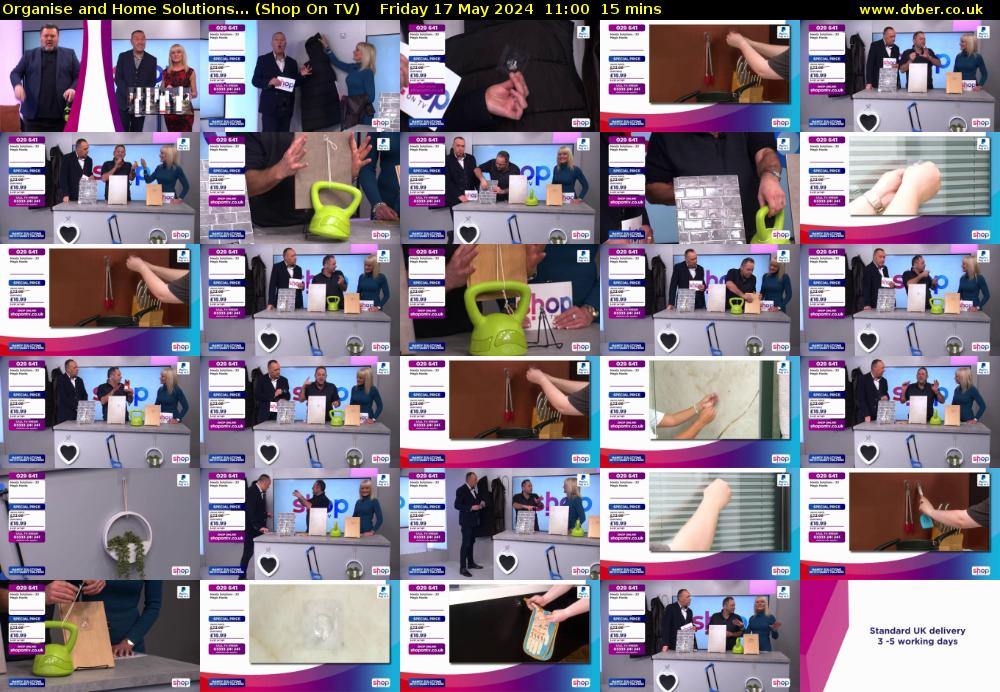 Organise and Home Solutions... (Shop On TV) Friday 17 May 2024 11:00 - 11:15