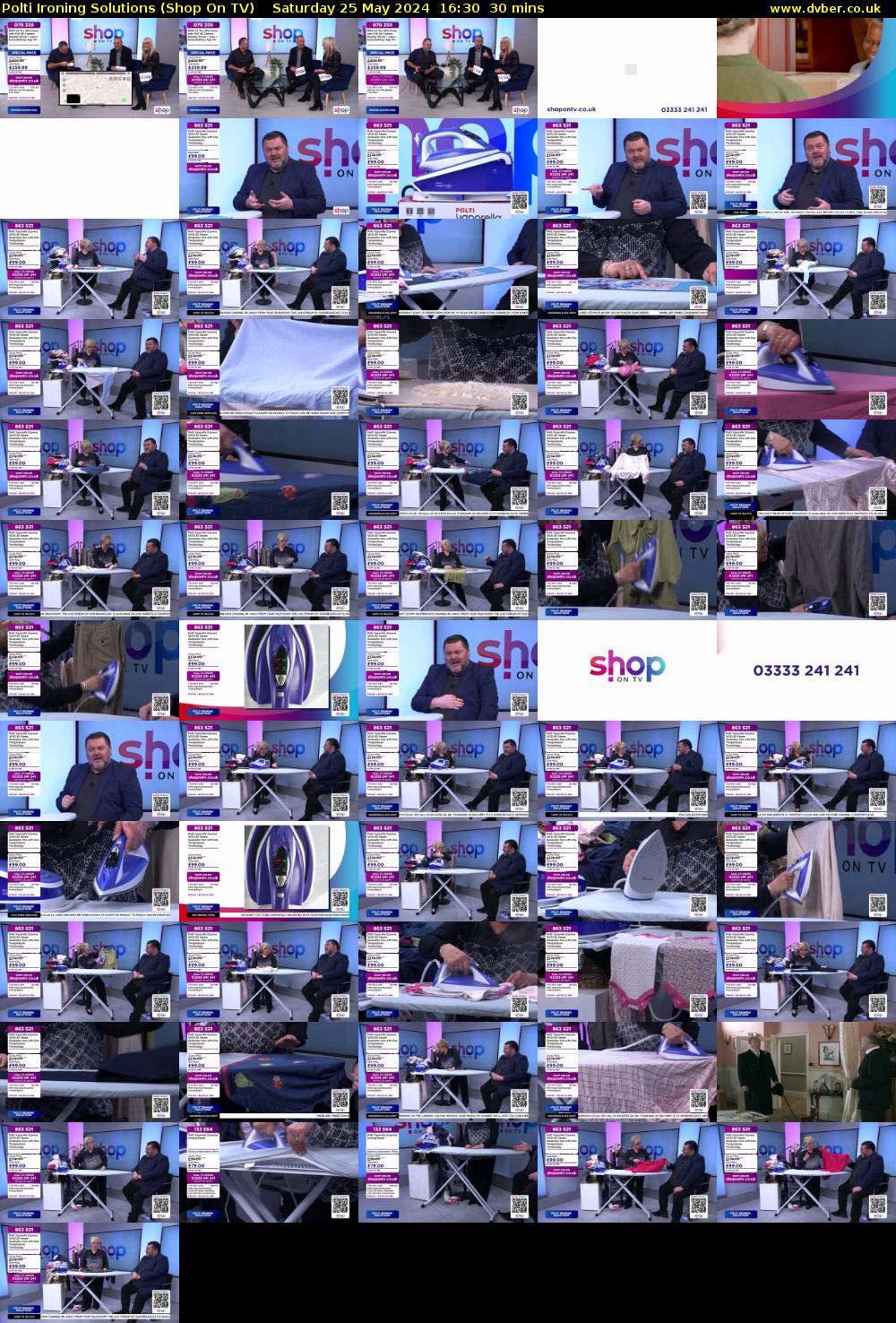 Polti Ironing Solutions (Shop On TV) Saturday 25 May 2024 16:30 - 17:00