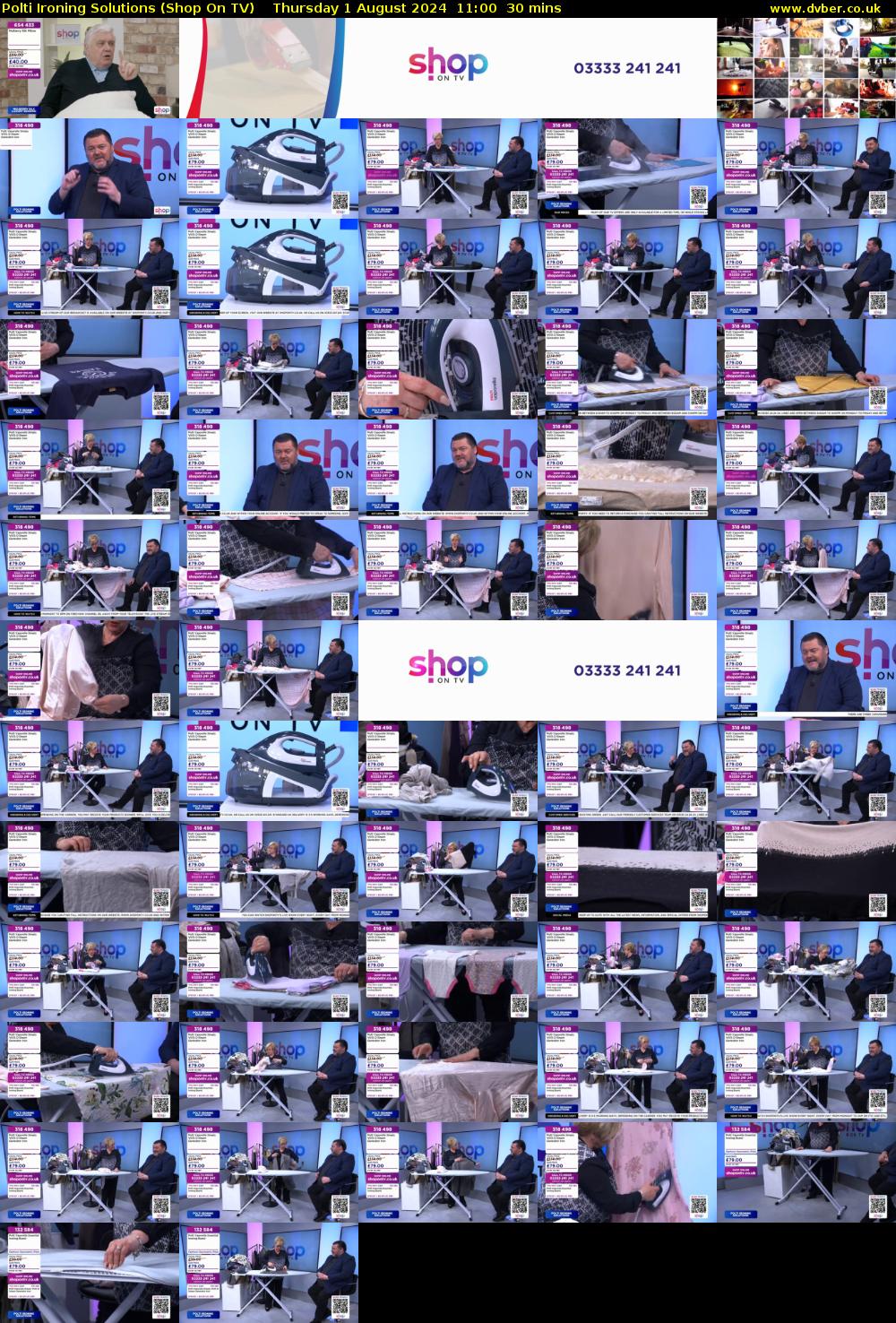 Polti Ironing Solutions (Shop On TV) Thursday 1 August 2024 11:00 - 11:30