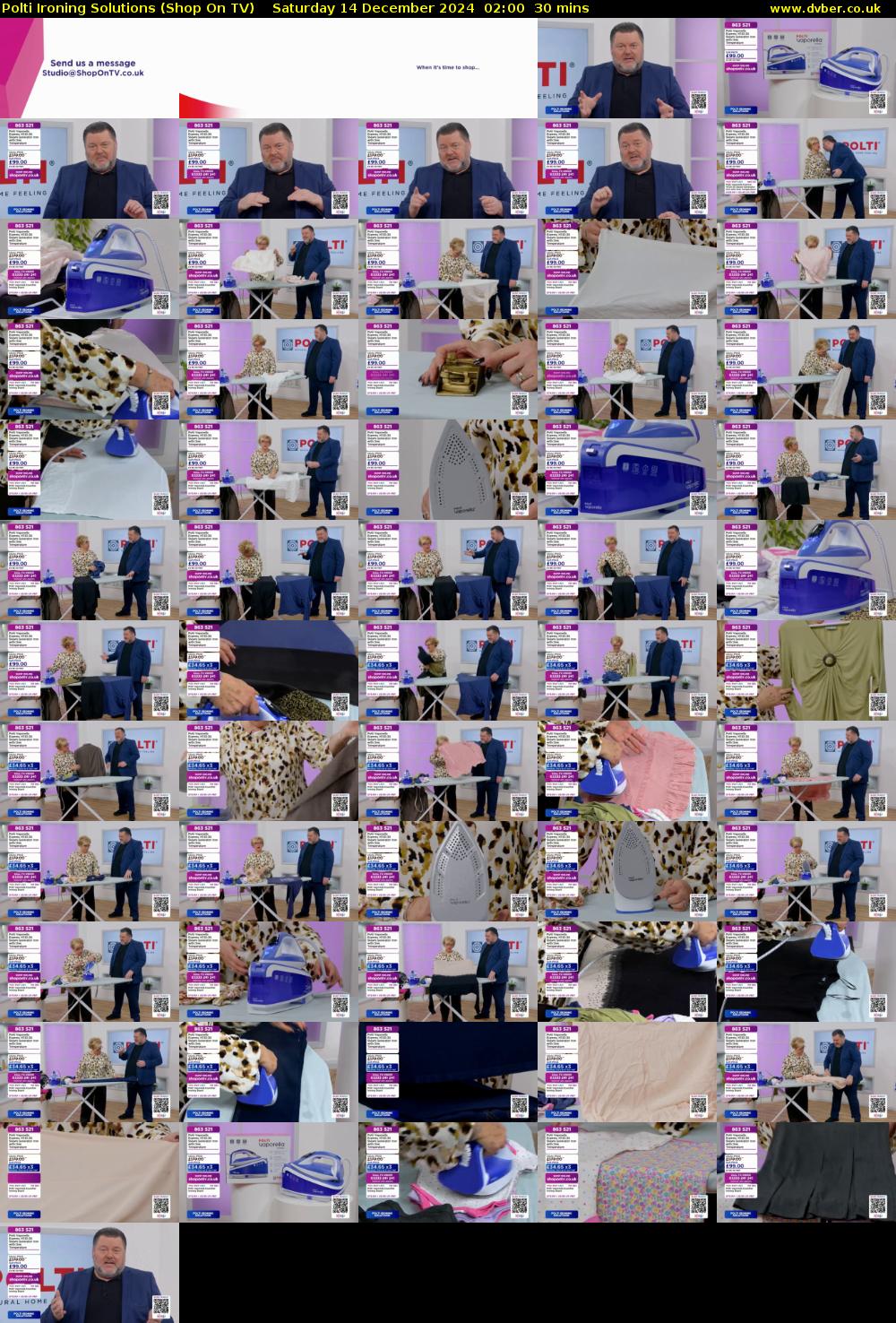 Polti Ironing Solutions (Shop On TV) Saturday 14 December 2024 02:00 - 02:30