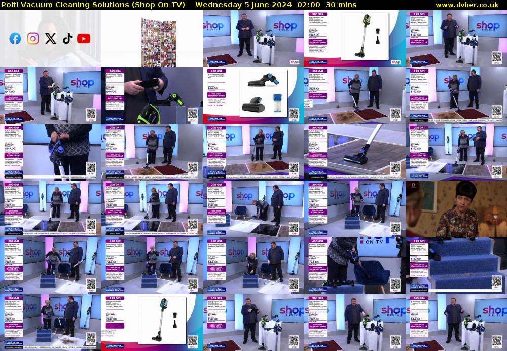 Polti Vacuum Cleaning Solutions (Shop On TV) Wednesday 5 June 2024 02:00 - 02:30