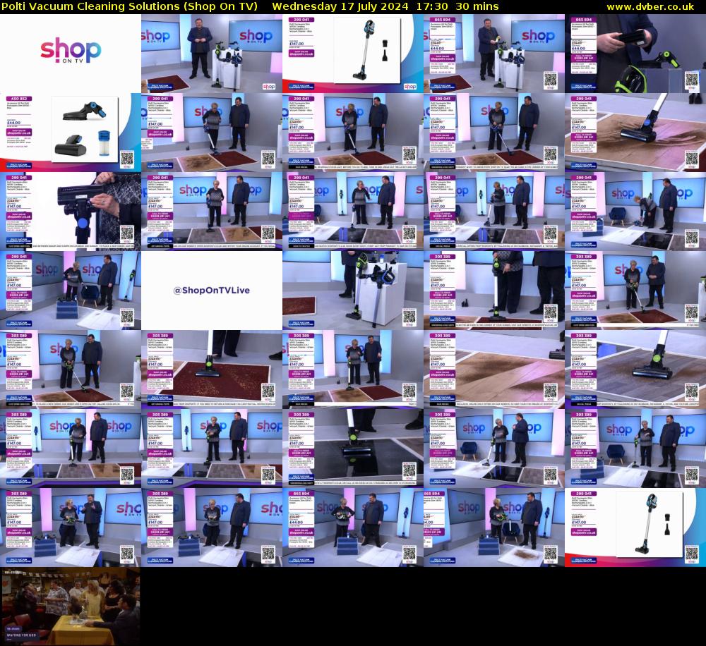 Polti Vacuum Cleaning Solutions (Shop On TV) Wednesday 17 July 2024 17:30 - 18:00