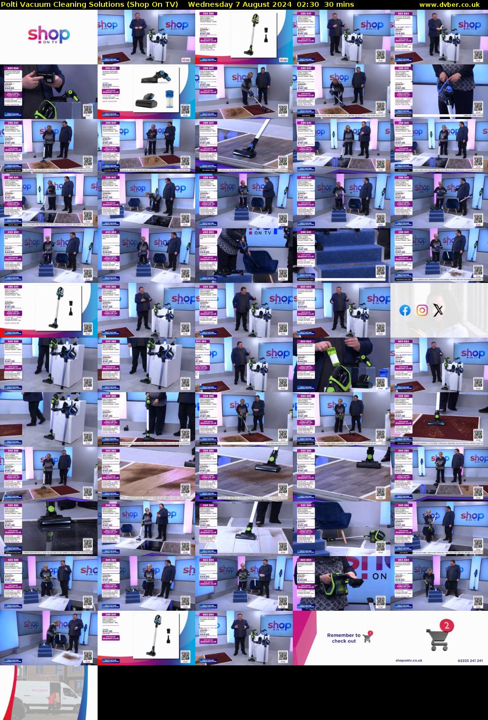Polti Vacuum Cleaning Solutions (Shop On TV) Wednesday 7 August 2024 02:30 - 03:00