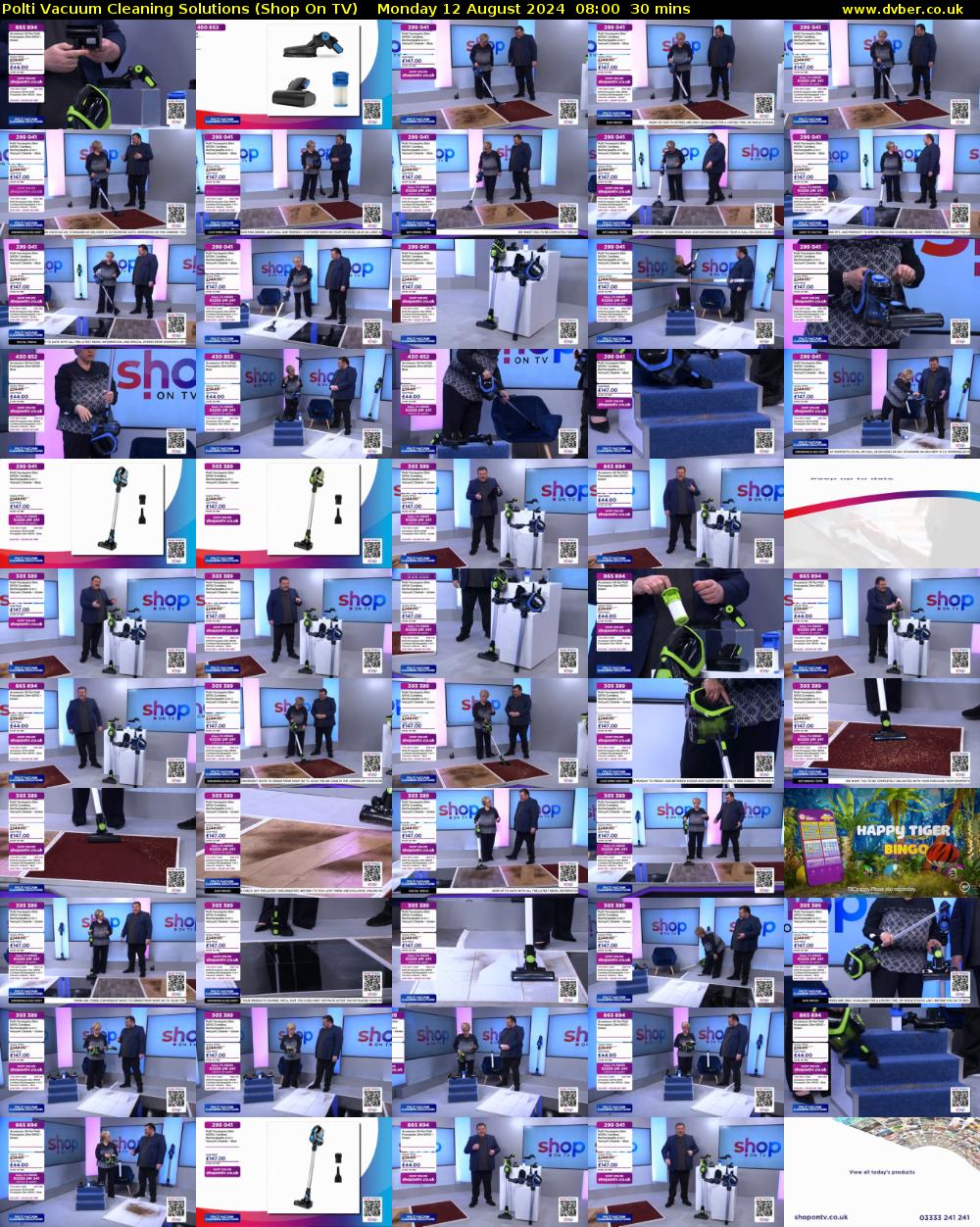 Polti Vacuum Cleaning Solutions (Shop On TV) Monday 12 August 2024 08:00 - 08:30