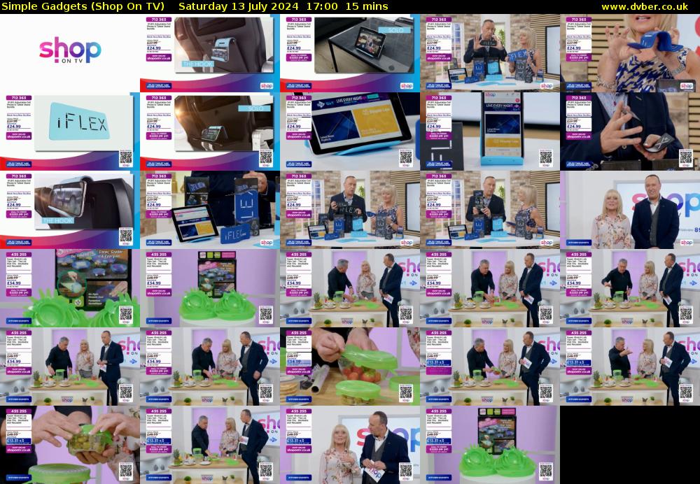 Simple Gadgets (Shop On TV) Saturday 13 July 2024 17:00 - 17:15