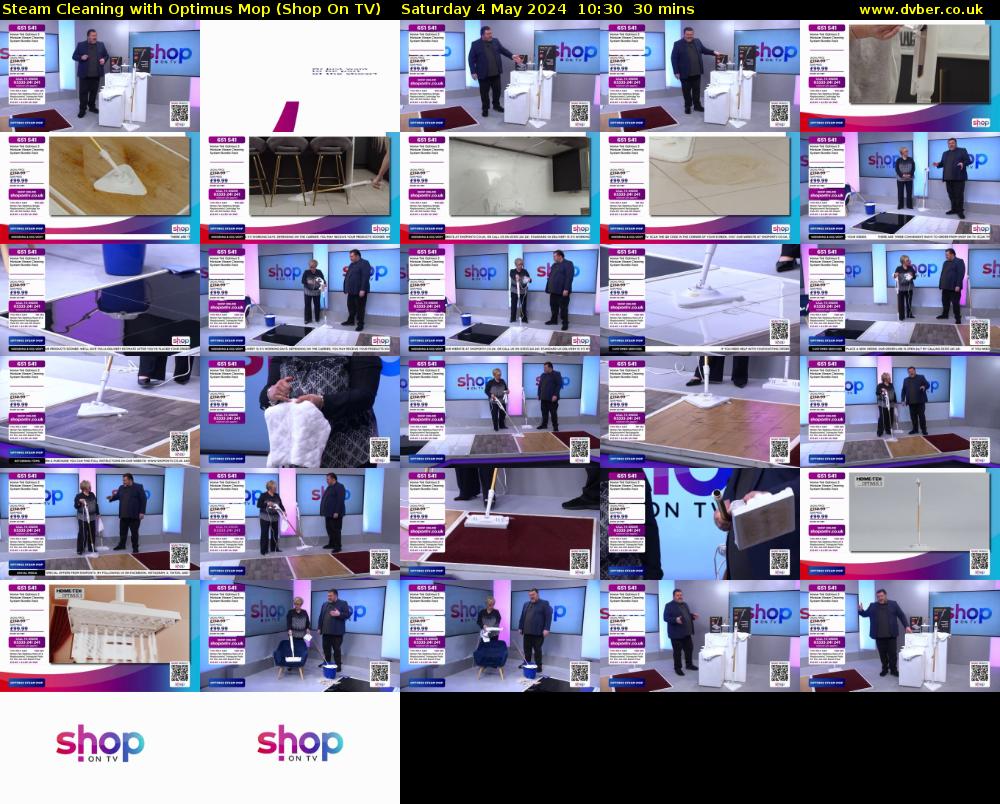 Steam Cleaning with Optimus Mop (Shop On TV) Saturday 4 May 2024 10:30 - 11:00