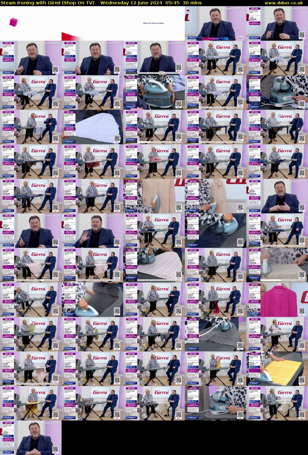 Steam Ironing with Girmi (Shop On TV) Wednesday 12 June 2024 05:45 - 06:15