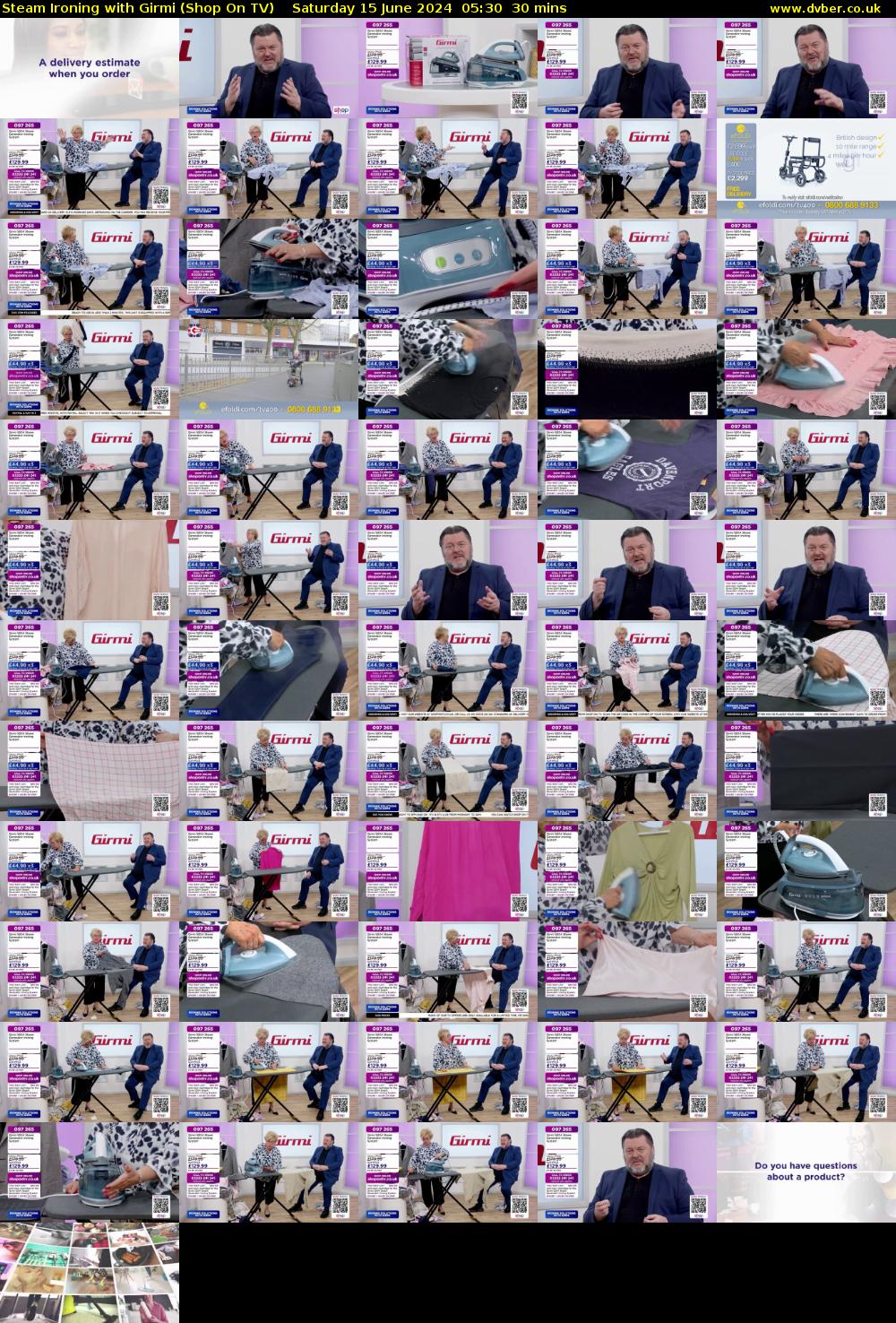 Steam Ironing with Girmi (Shop On TV) Saturday 15 June 2024 05:30 - 06:00