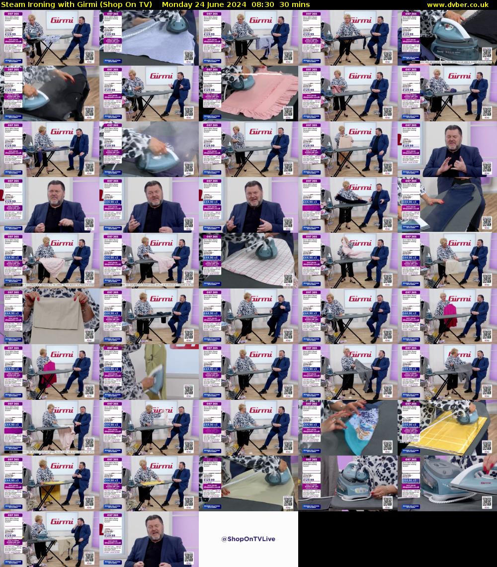 Steam Ironing with Girmi (Shop On TV) Monday 24 June 2024 08:30 - 09:00