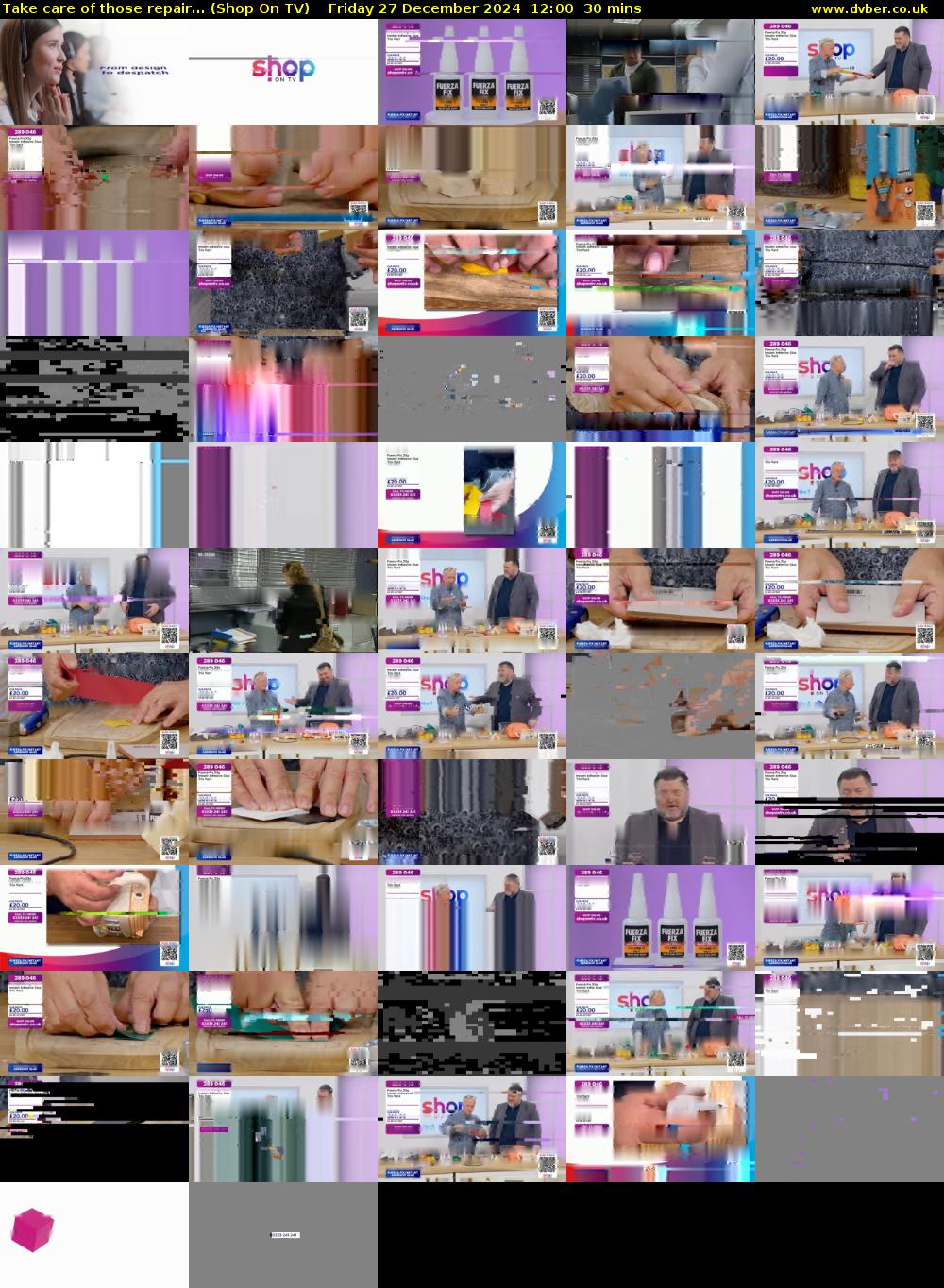Take care of those repair... (Shop On TV) Friday 27 December 2024 12:00 - 12:30