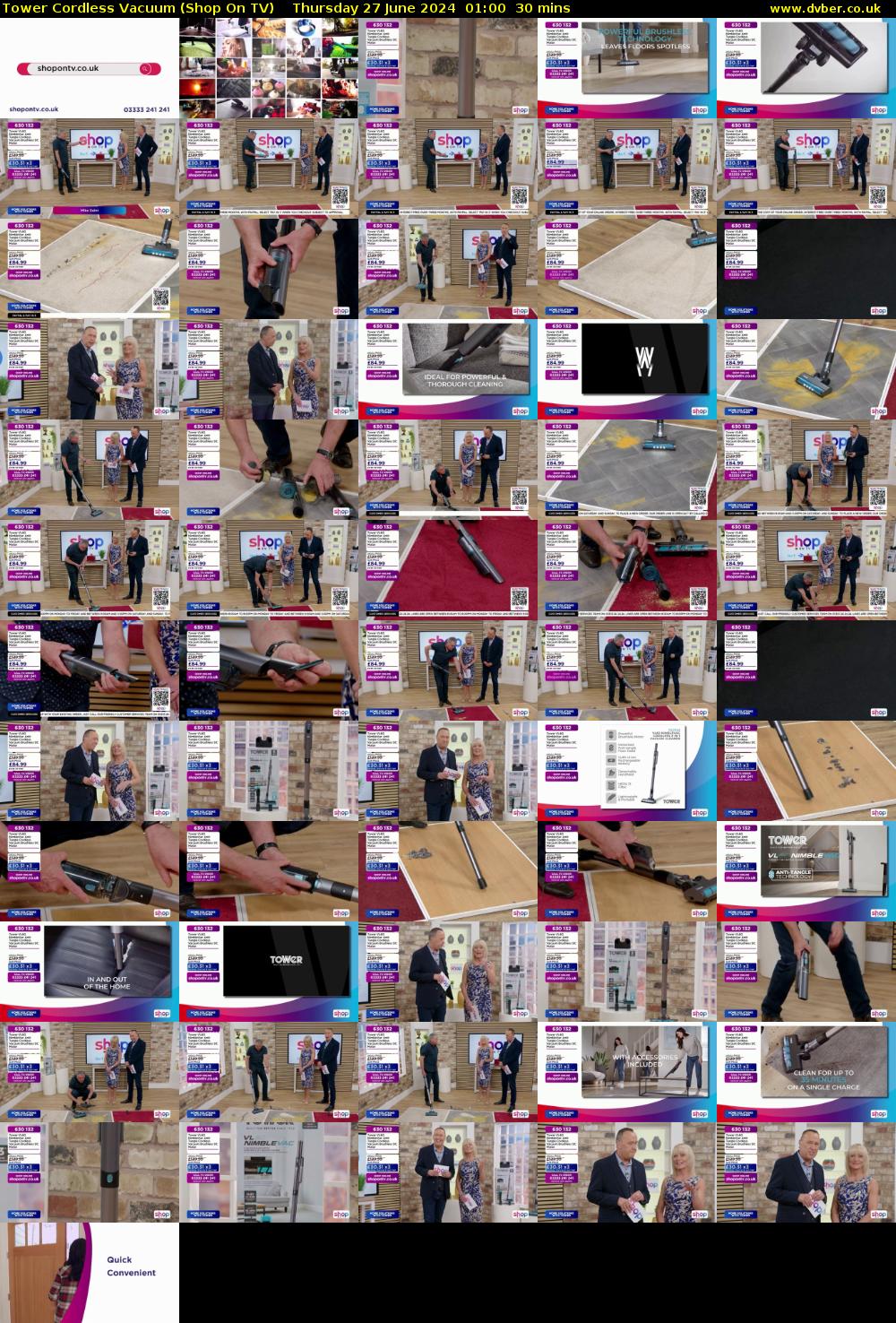 Tower Cordless Vacuum (Shop On TV) Thursday 27 June 2024 01:00 - 01:30