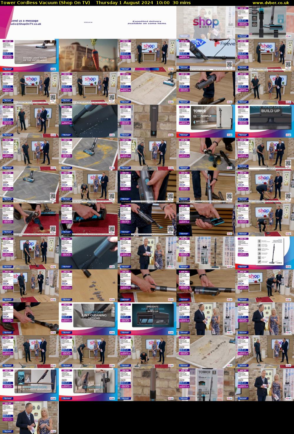 Tower Cordless Vacuum (Shop On TV) Thursday 1 August 2024 10:00 - 10:30
