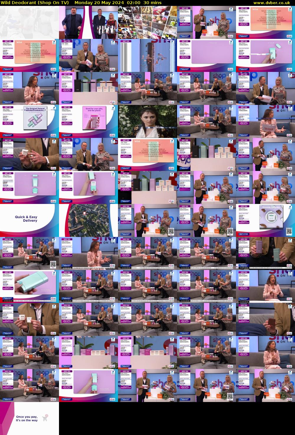 Wild Deodorant (Shop On TV) Monday 20 May 2024 02:00 - 02:30