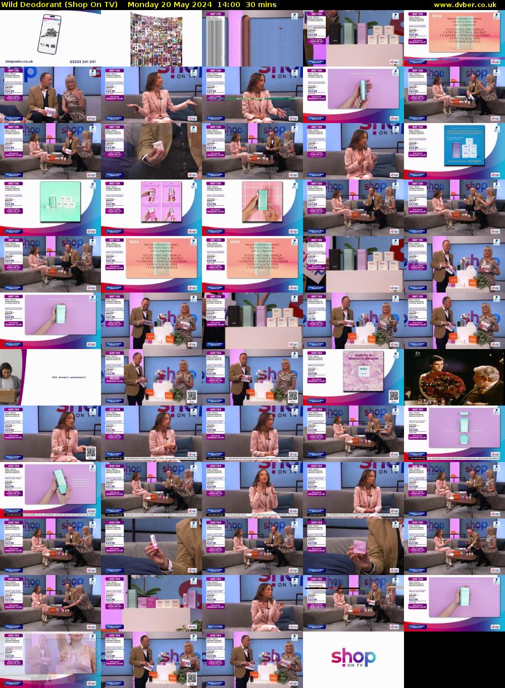 Wild Deodorant (Shop On TV) Monday 20 May 2024 14:00 - 14:30