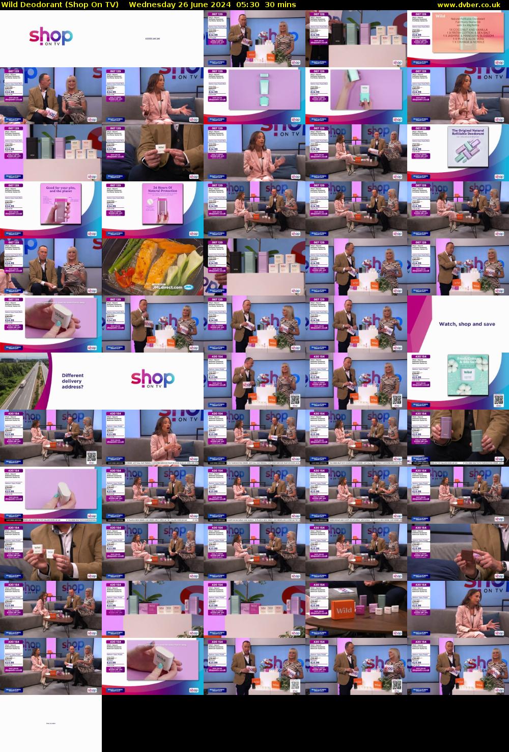 Wild Deodorant (Shop On TV) Wednesday 26 June 2024 05:30 - 06:00