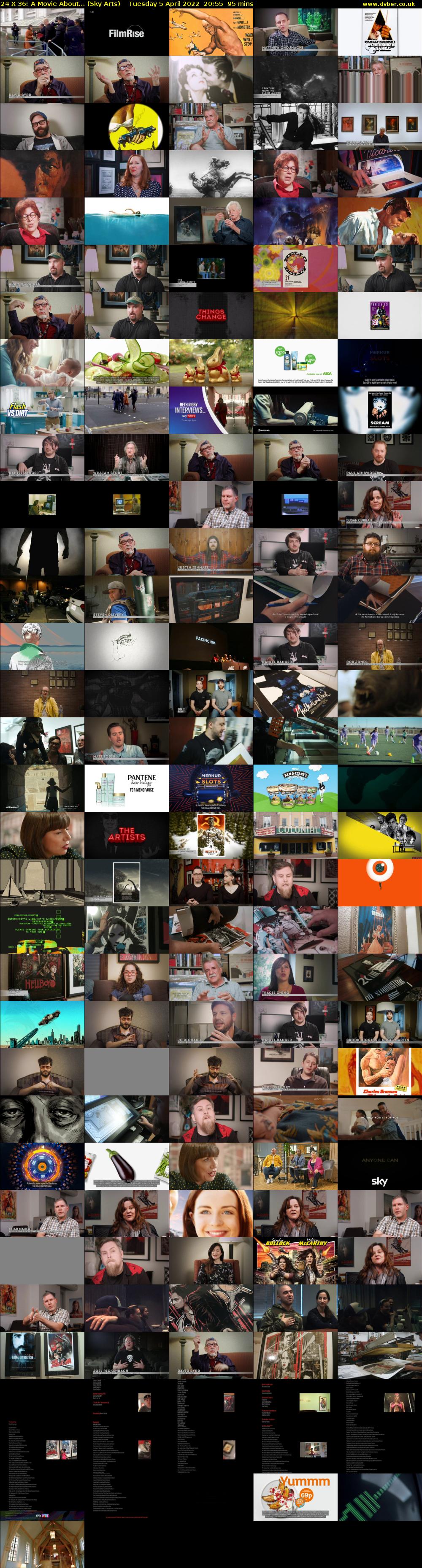 24 X 36: A Movie About... (Sky Arts) Tuesday 5 April 2022 20:55 - 22:30