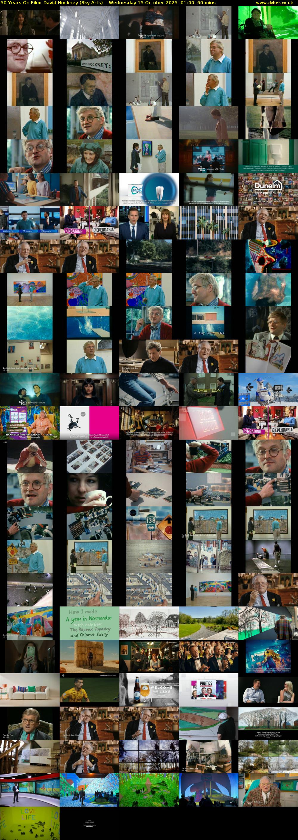 50 Years On Film: David Hockney (Sky Arts) Wednesday 15 October 2025 01:00 - 02:00