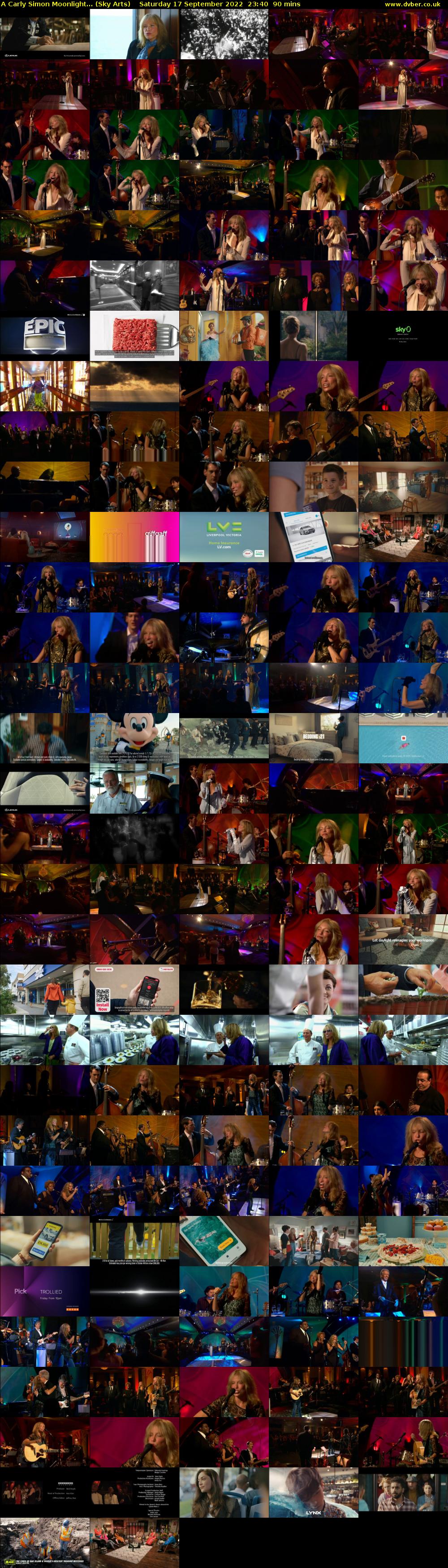 A Carly Simon Moonlight... (Sky Arts) Saturday 17 September 2022 23:40 - 01:10