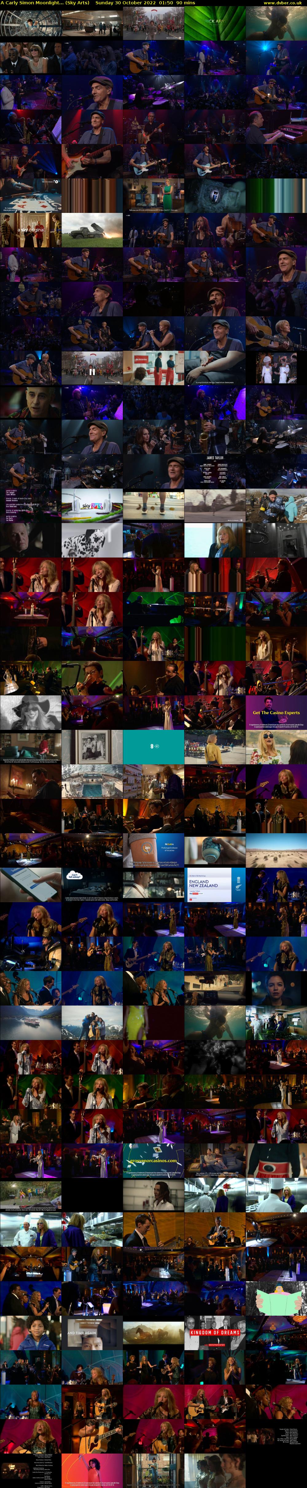 A Carly Simon Moonlight... (Sky Arts) Sunday 30 October 2022 01:50 - 02:20