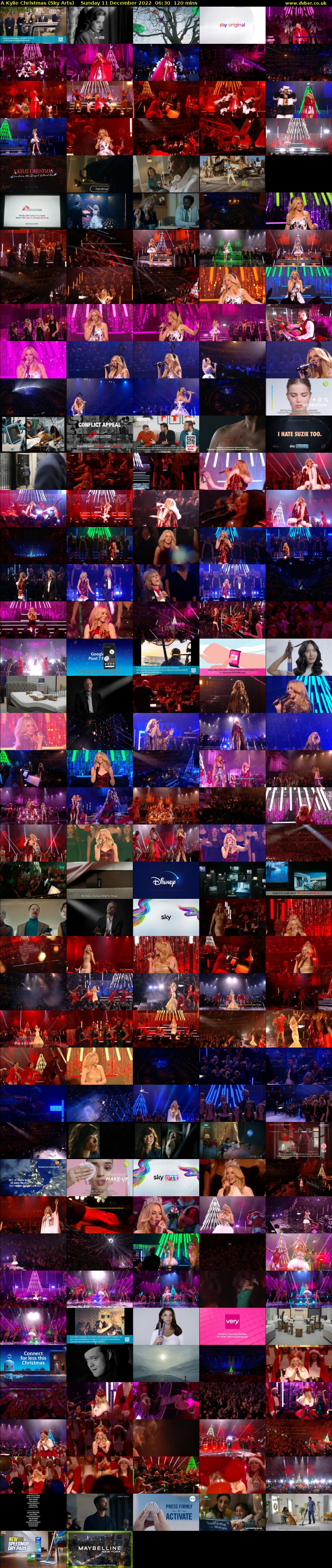 A Kylie Christmas (Sky Arts) Sunday 11 December 2022 06:30 - 08:30
