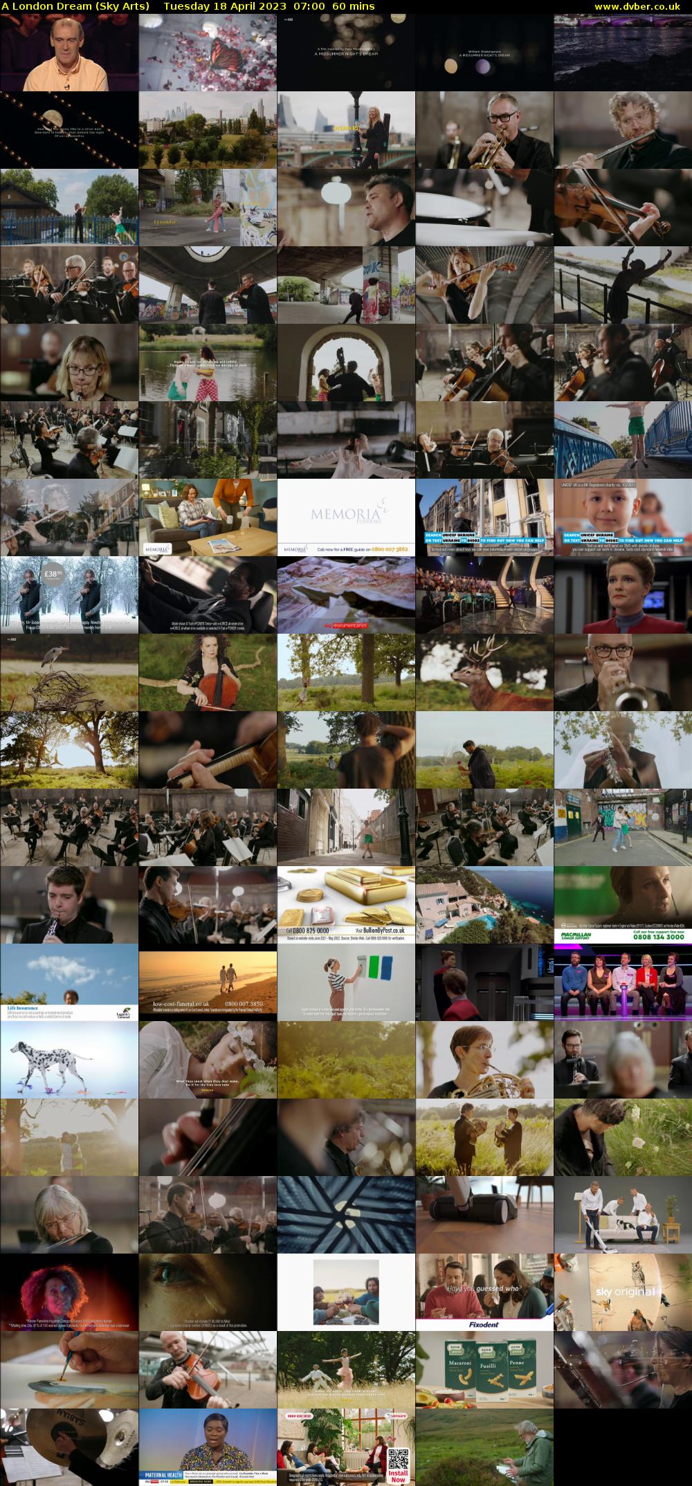 A London Dream (Sky Arts) Tuesday 18 April 2023 07:00 - 08:00