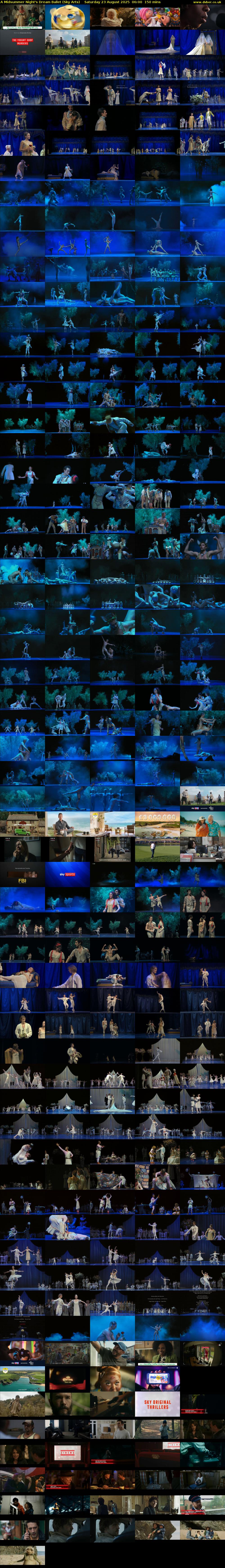 A Midsummer Night's Dream Ballet (Sky Arts) Saturday 23 August 2025 06:00 - 08:30