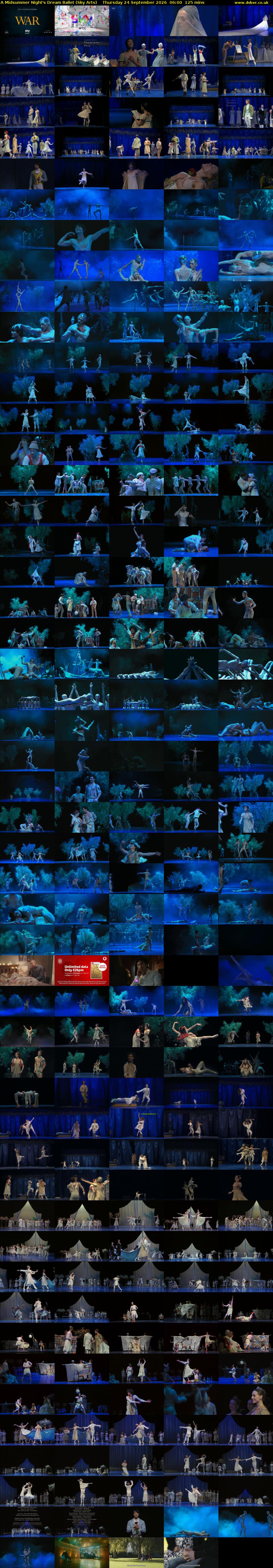 A Midsummer Night's Dream Ballet (Sky Arts) Thursday 24 September 2026 06:00 - 08:05