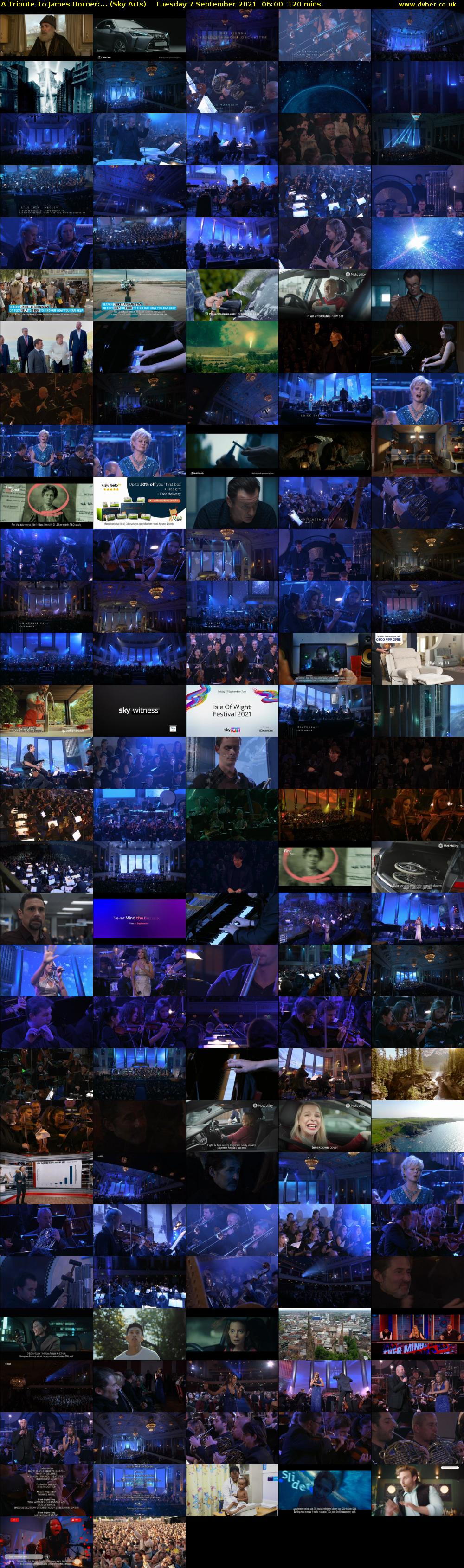 A Tribute To James Horner:... (Sky Arts) Tuesday 7 September 2021 07:00 - 09:00