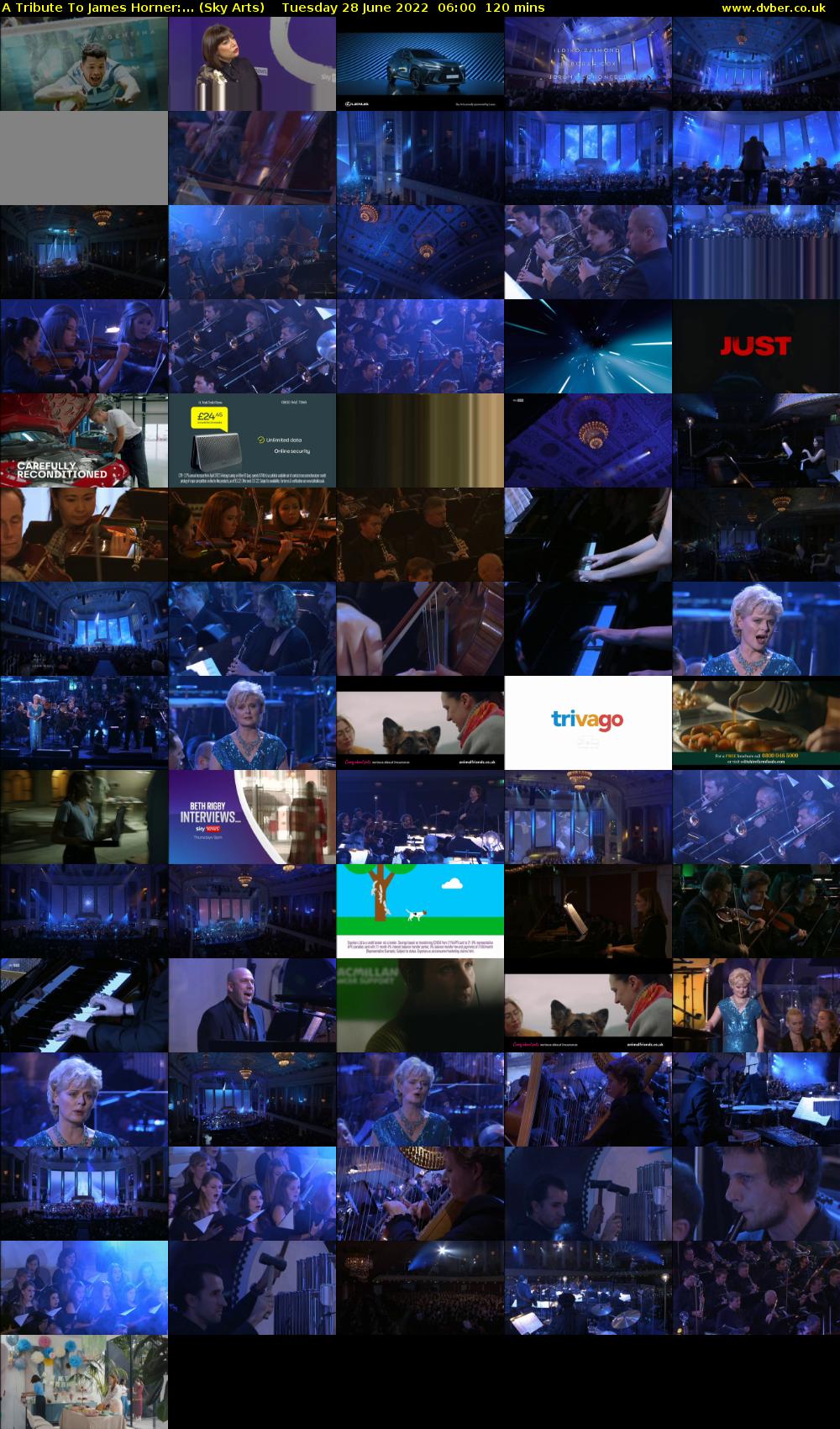 A Tribute To James Horner:... (Sky Arts) Tuesday 28 June 2022 06:00 - 08:00