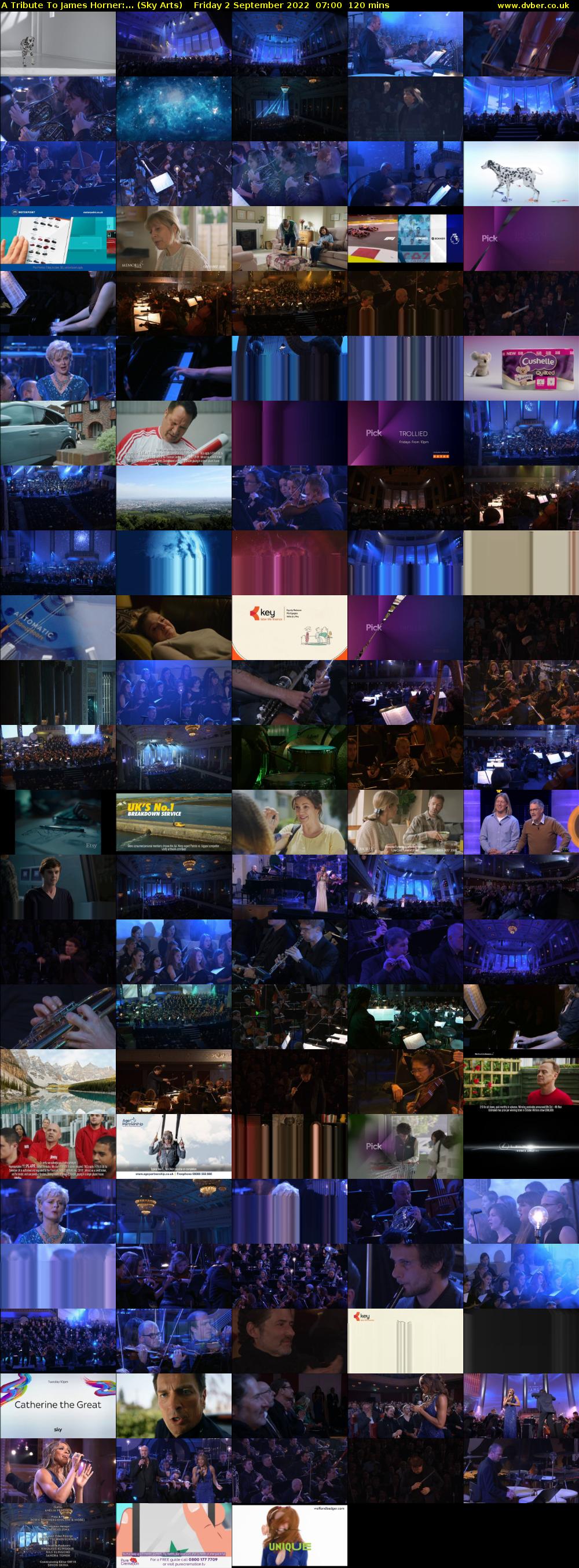 A Tribute To James Horner:... (Sky Arts) Friday 2 September 2022 07:00 - 09:00