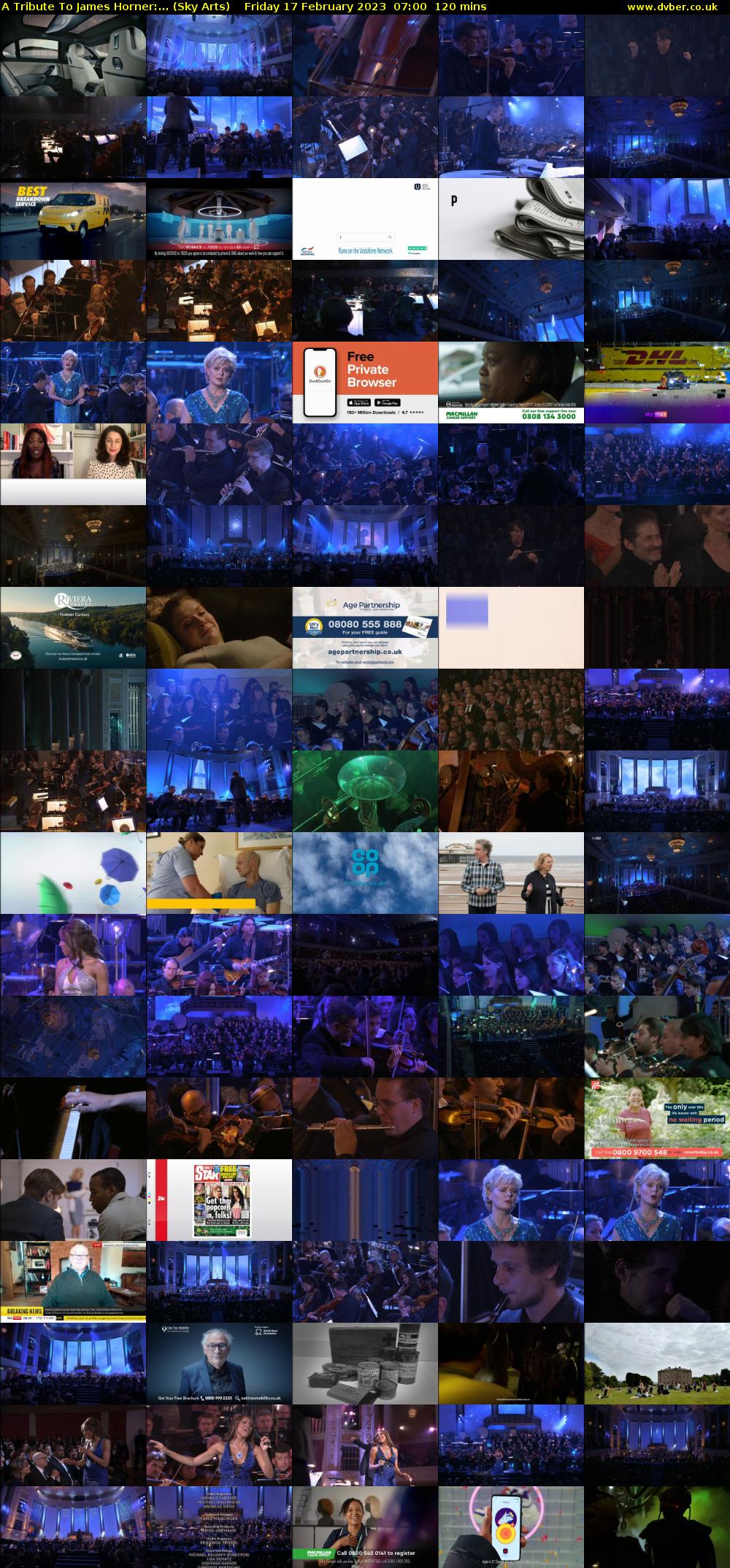 A Tribute To James Horner:... (Sky Arts) Friday 17 February 2023 07:00 - 09:00