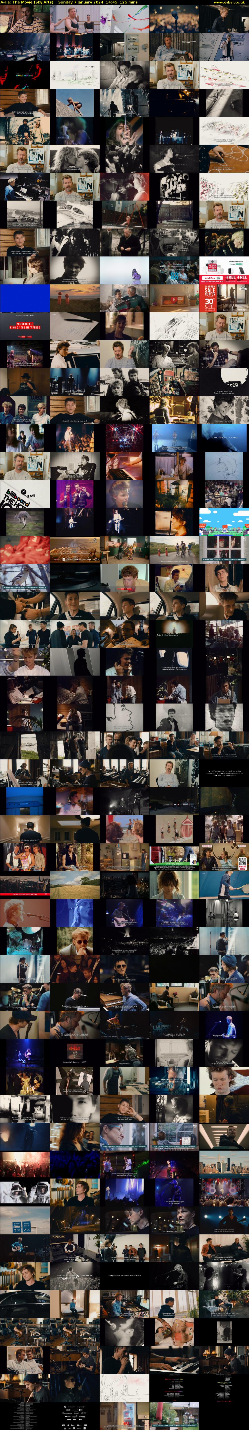 A-Ha: The Movie (Sky Arts) Sunday 7 January 2024 14:45 - 16:50