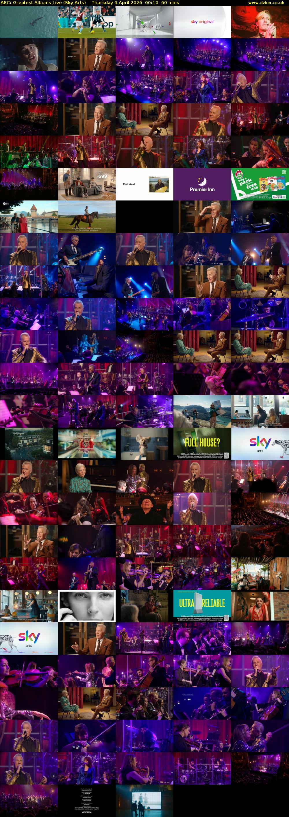 ABC: Greatest Albums Live (Sky Arts) Thursday 9 April 2026 00:10 - 01:10