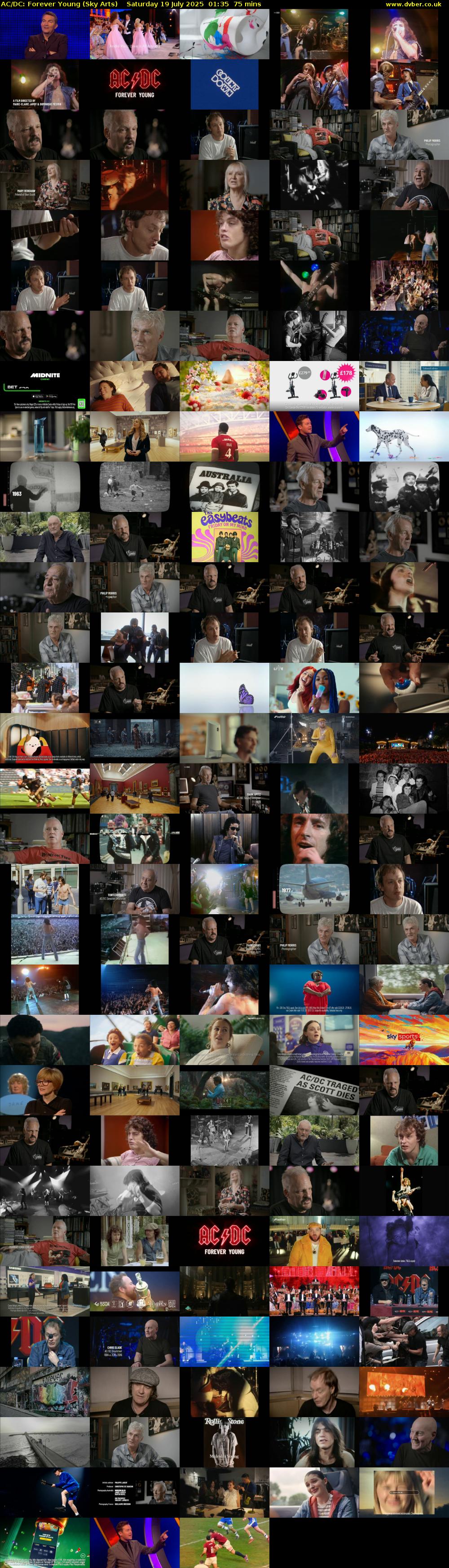 AC/DC: Forever Young (Sky Arts) Saturday 19 July 2025 01:35 - 02:50