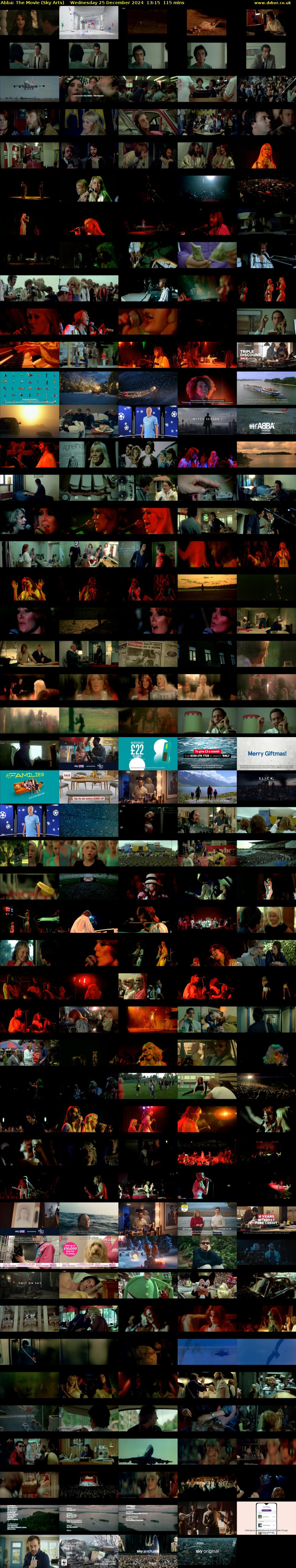 Abba: The Movie (Sky Arts) Wednesday 25 December 2024 13:15 - 15:10