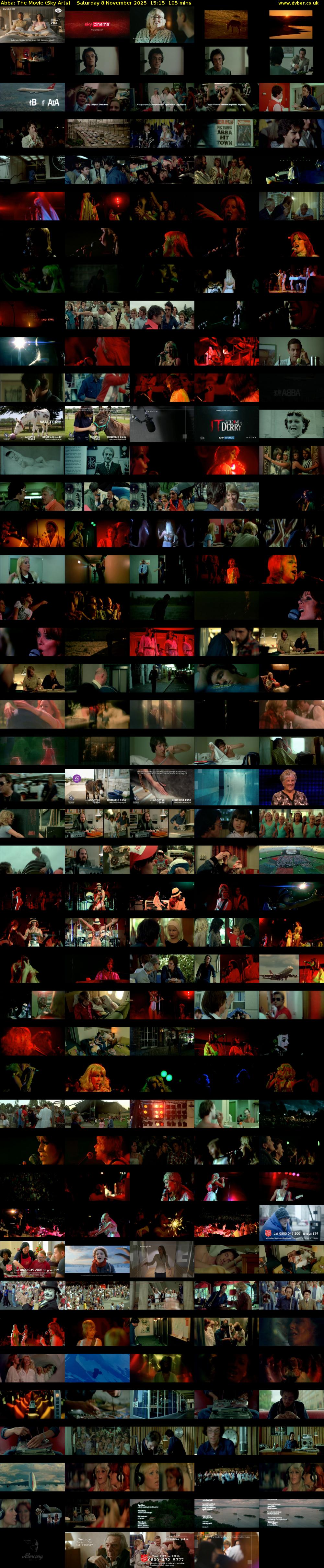 Abba: The Movie (Sky Arts) Saturday 8 November 2025 15:15 - 17:00