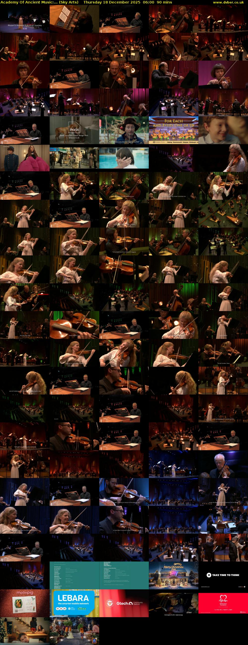 Academy Of Ancient Music:... (Sky Arts) Thursday 18 December 2025 06:00 - 07:30