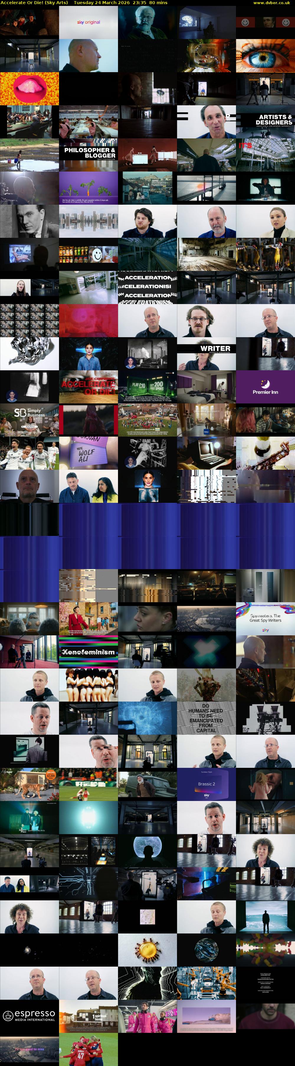 Accelerate Or Die! (Sky Arts) Tuesday 24 March 2026 23:35 - 00:55