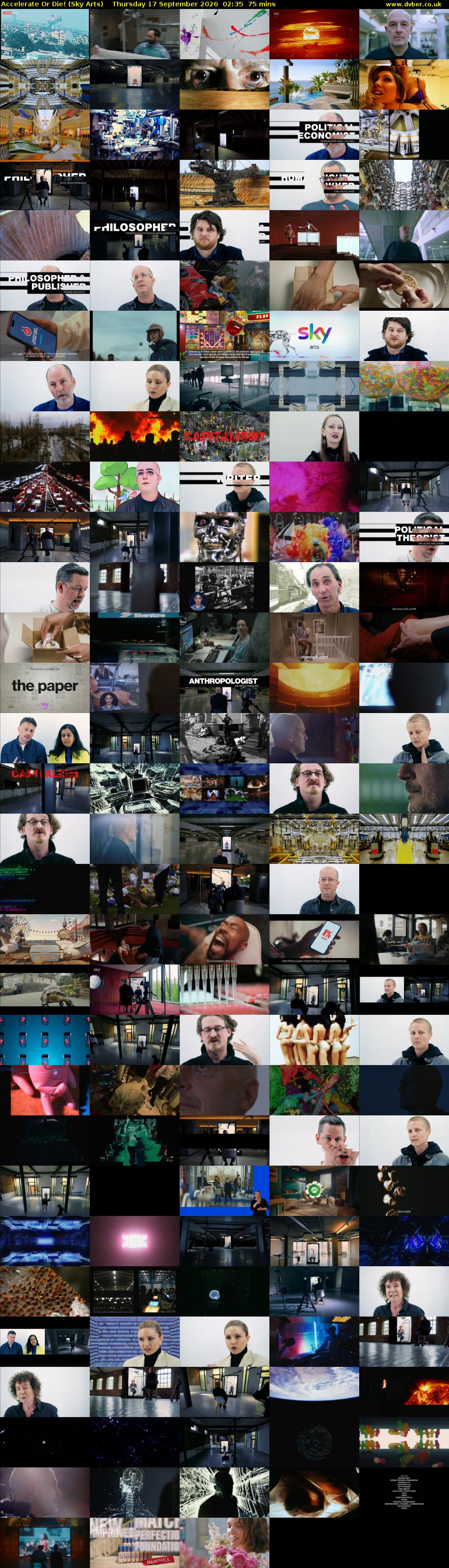 Accelerate Or Die! (Sky Arts) Thursday 17 September 2026 02:35 - 03:50