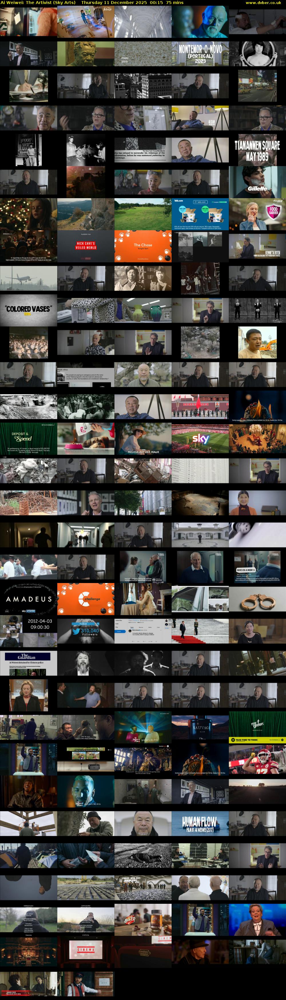 Ai Weiwei: The Artivist (Sky Arts) Thursday 11 December 2025 00:15 - 01:30