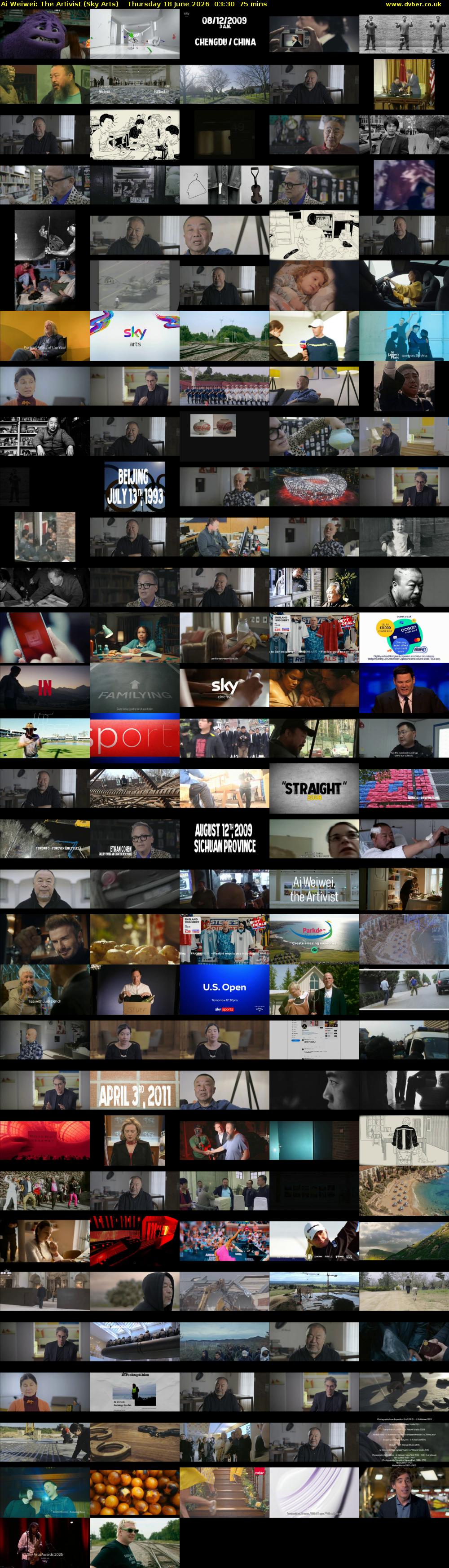 Ai Weiwei: The Artivist (Sky Arts) Thursday 18 June 2026 03:30 - 04:45