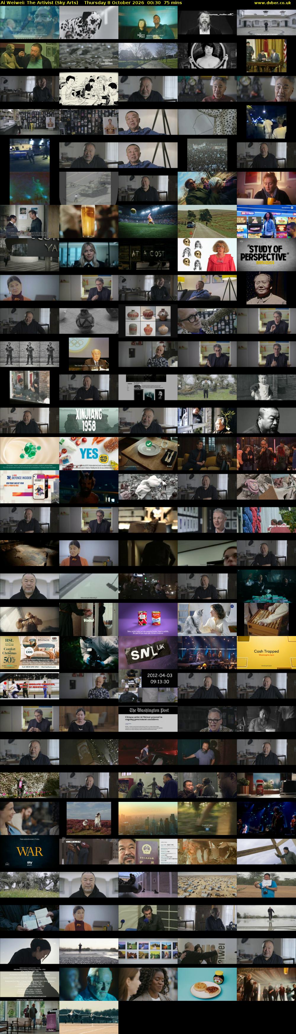 Ai Weiwei: The Artivist (Sky Arts) Thursday 8 October 2026 00:30 - 01:45
