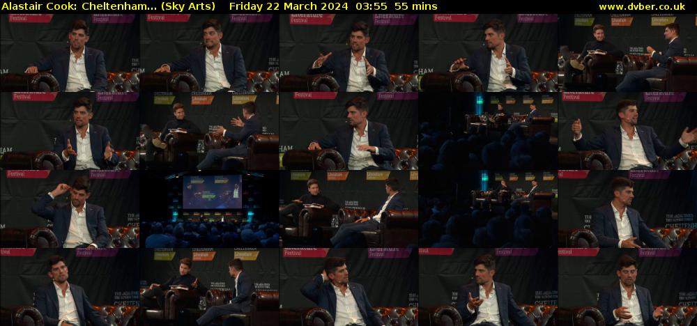 Alastair Cook: Cheltenham... (Sky Arts) Friday 22 March 2024 03:55 - 04:50