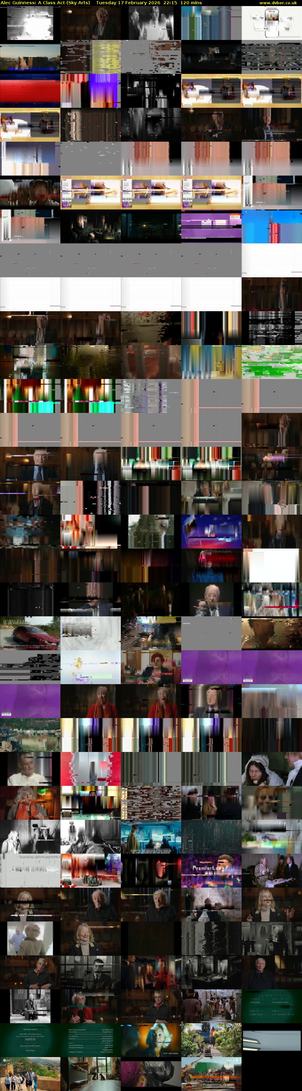 Alec Guinness: A Class Act (Sky Arts) Tuesday 17 February 2026 22:15 - 00:15