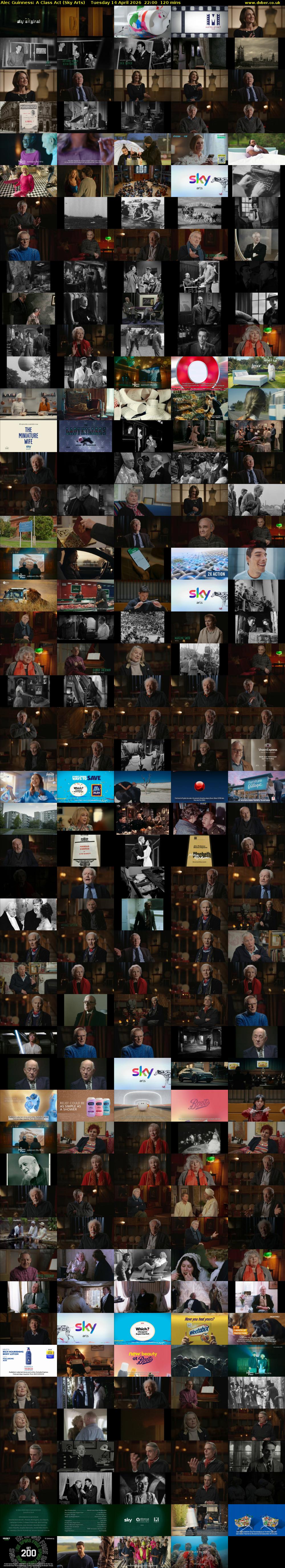 Alec Guinness: A Class Act (Sky Arts) Tuesday 14 April 2026 22:00 - 00:00