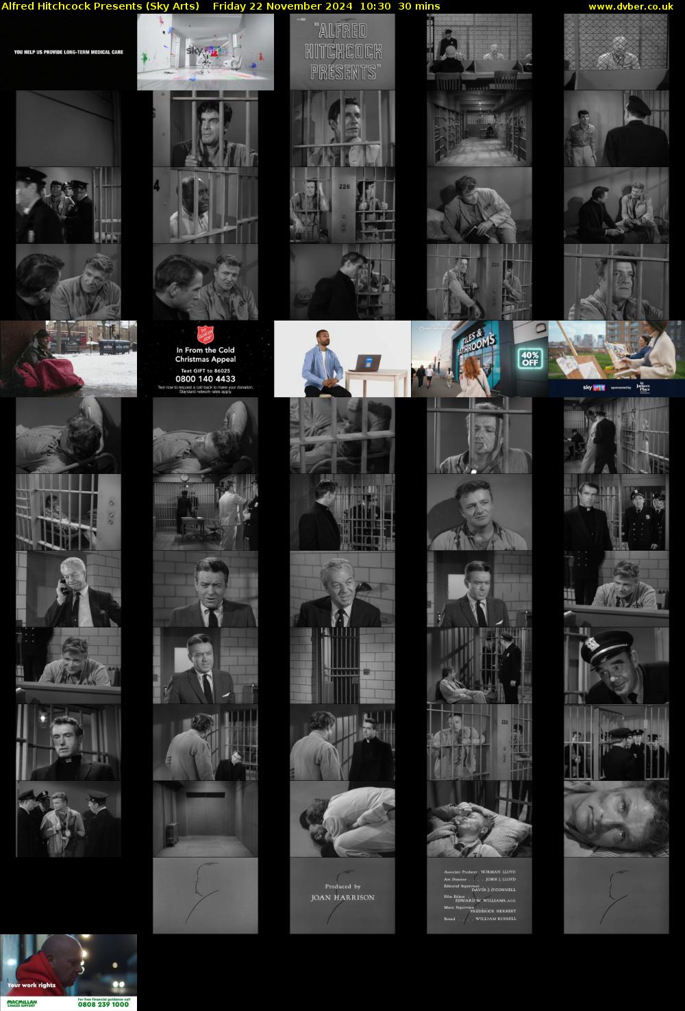 Alfred Hitchcock Presents (Sky Arts) Friday 22 November 2024 10:30 - 11:00