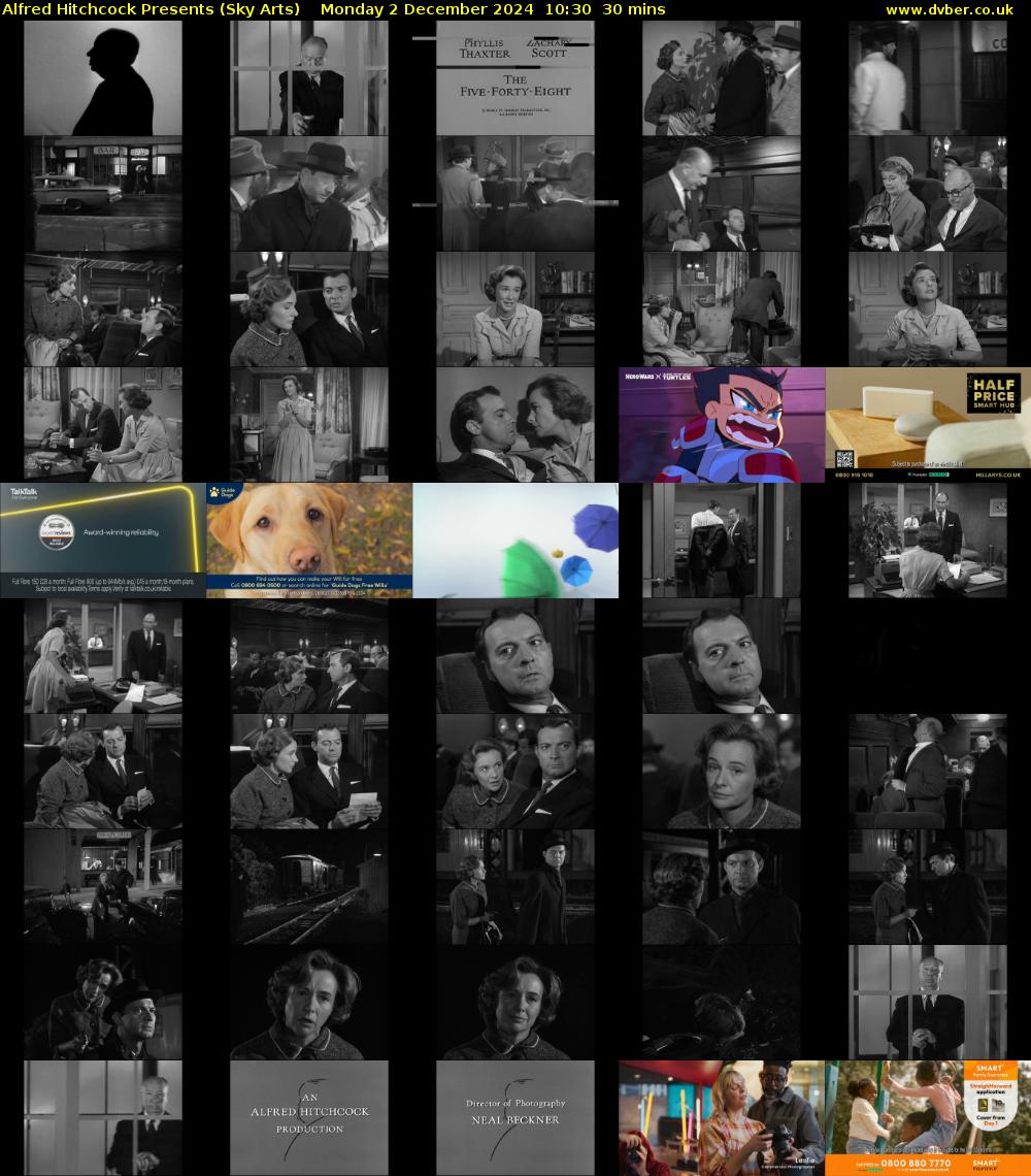 Alfred Hitchcock Presents (Sky Arts) Monday 2 December 2024 10:30 - 11:00