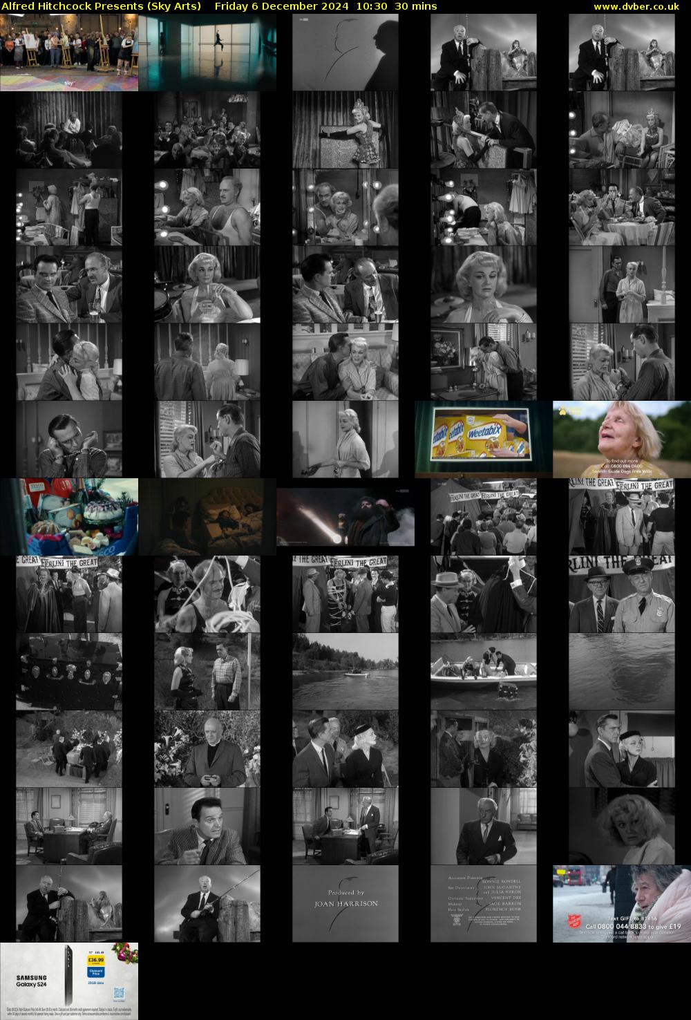 Alfred Hitchcock Presents (Sky Arts) Friday 6 December 2024 10:30 - 11:00